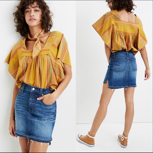 Madewell Dresses & Skirts - Madewell Step-Hem Jean Skirt in Brandt Wash-26